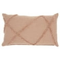 thumbnail image 1 of Tea Pink Abstract Shaggy Detail Lumbar Pillow, 1 of 4