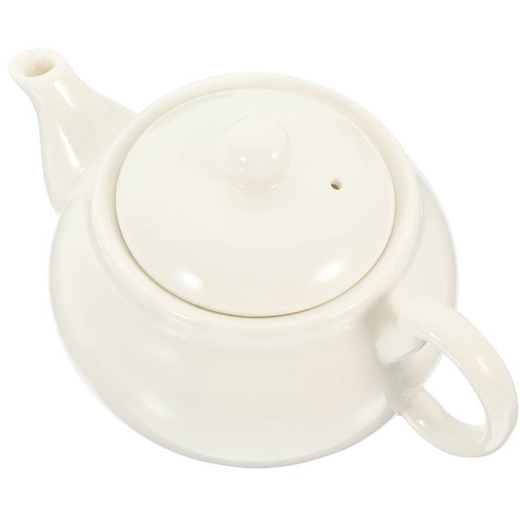 PENIKOKO Stoneware Teapot Collection Microwave and Dishwasher Safe White