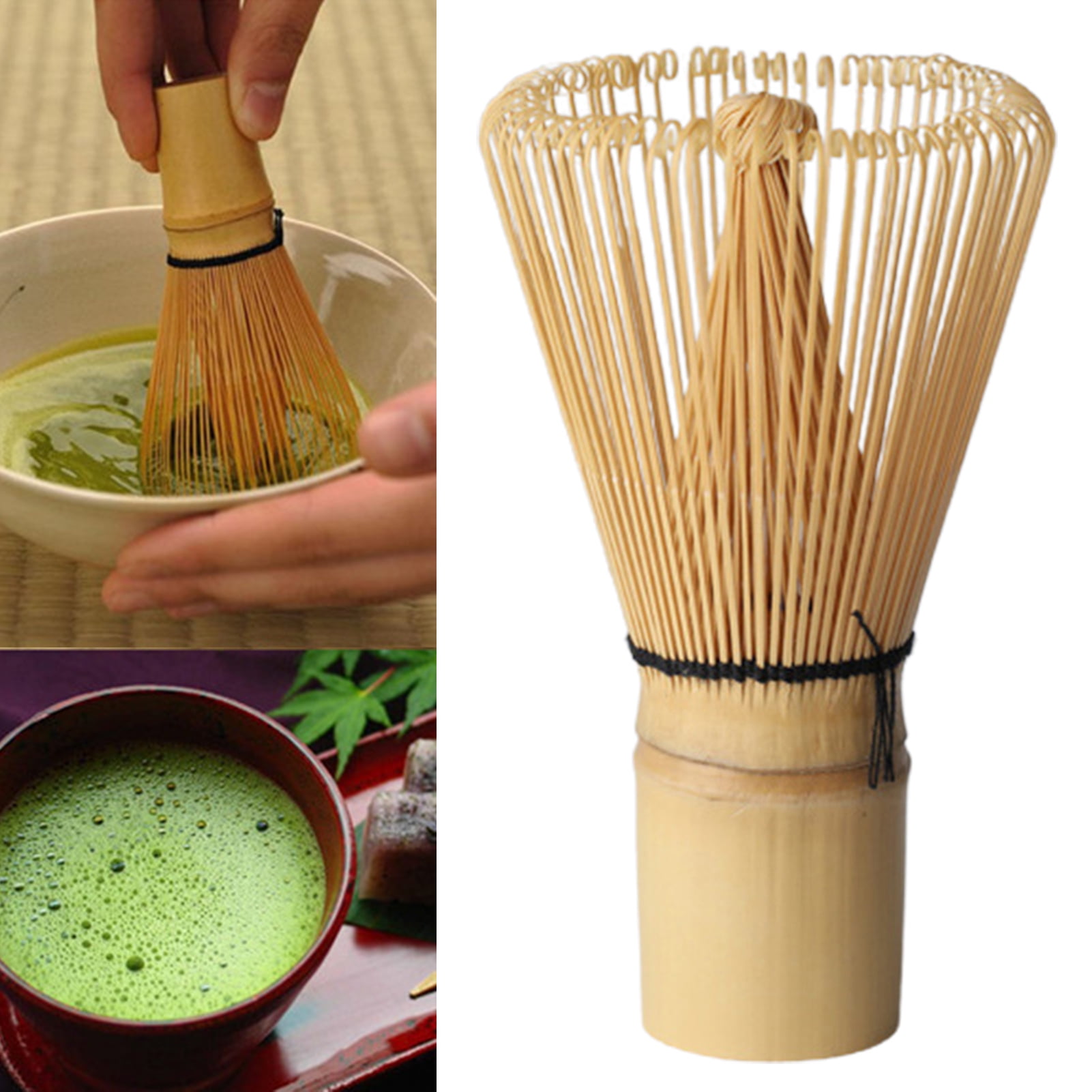 Pure Natural Organic Matcha Green Tea Powder w/ Small Bamboo Whisk YD