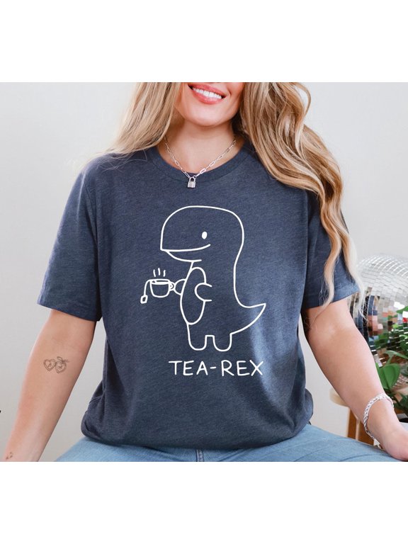 Tea-Rex Cute Dinosaur Shirt, Mom Tea Lover Dino Shirt, Coffee Lover, Cute Punny 'Tea-Rex' Dinosaur T-shirt, Tea Shirt, Birthday Gift Shirt, Unisex T-Shirt