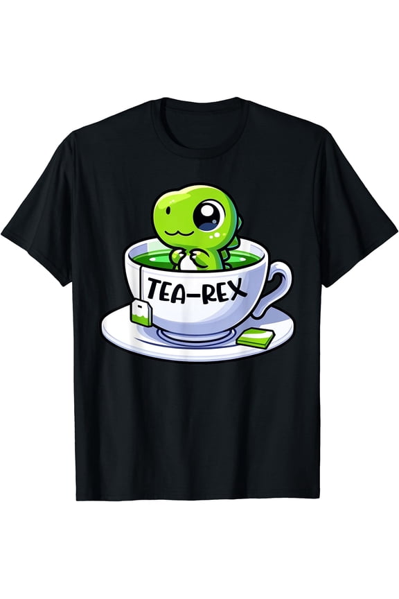 Tea Rex Dinosaur Funny Pun Lover Tea Lover Design T-Shirt, Unisex T-Shirt