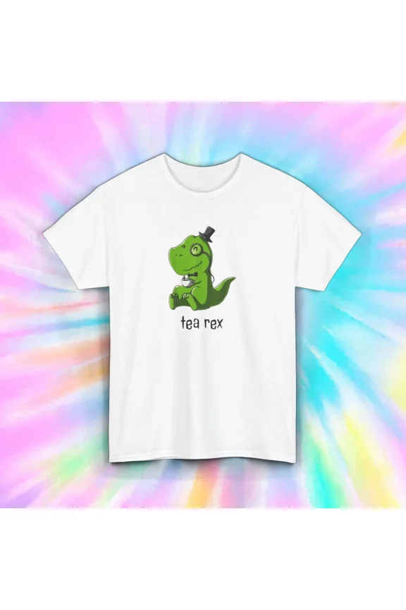 Tea Rex Dinosaur With Tea Funny Pun Gift Cute Design Unisex T-Shirt up to size 5XL