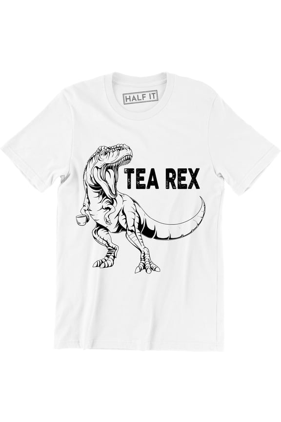 Tea Rex Funny Joke Pun Juraassic Dinosaur Drink Coffee Men's T-Shirt