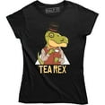 thumbnail image 1 of Tea Rex Funny Joke Pun Juraassic Dinosaur Drink Coffee Women's T-Shirt, 1 of 4