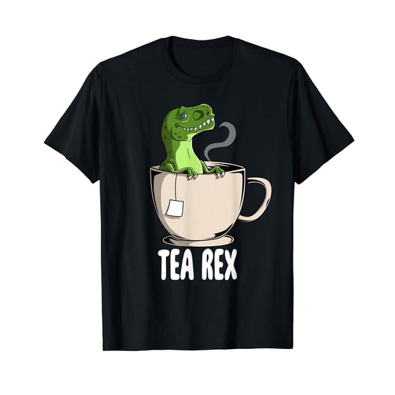 Tea Rex Funny T Rex Dinosaur Joke Pun Tyrannosaurus T-Shirt
