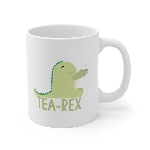 Tea Rex Mug, Dino Mug, Tea Cup Mug, Dinosaur Coffee Mug, Gift Tea Lovers, Cute Tea Rex Mug, Gift , Tea Mug, Ceramic Mug oz.jpg