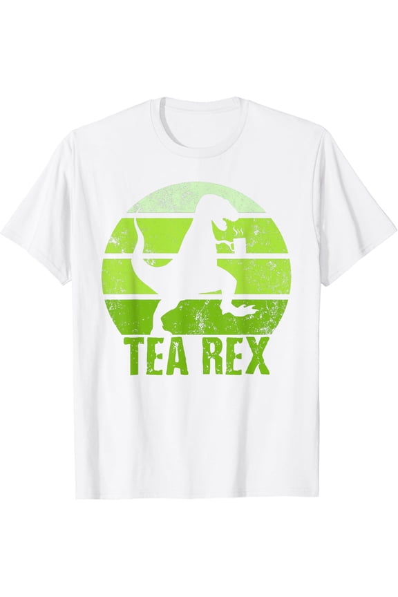 Tea Rex Shirt Retro Vintage T-rex Funny Dinosaurs Tea Party T-Shirt