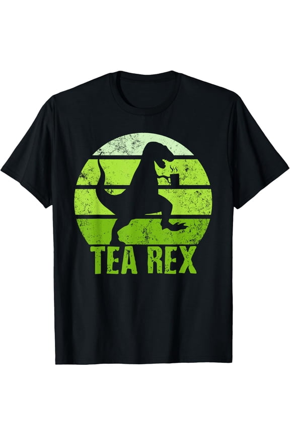Tea Rex Shirt Retro Vintage T-rex Funny Dinosaurs Tea Party T-Shirt