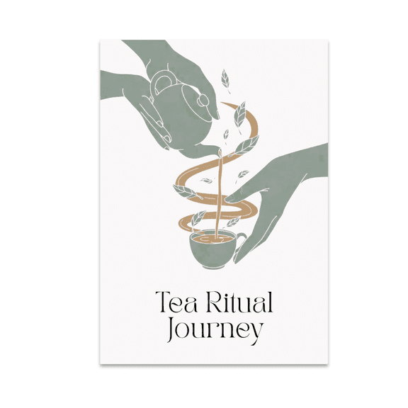 Tea Ritual Journey Art - Tea Enthusiast - 13x19 Poster Print