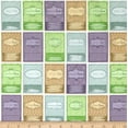 thumbnail image 1 of Tea-Rrific Tea Packets Set Ivory Cream Serenitea Cotton Fabric by The Yard, 1 of 1