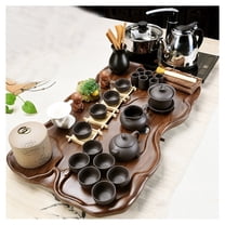 Tea Set Tray Kung Fu Tea Set, Bamboo GongFu Tea Serving Tray ,wooden Automatic Water Heater, Chinese Ceramic Tea Sets, Full Small Tea Ceremony Tea Cup Teapot Set Toy For Gift Office Home Use