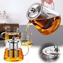 Tea Set With Fire Explosion Proof Glass Kettle & Cups High Borosilicate Glass Tea & Water Separation Design Glass&Bottle Easy To Use