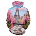 thumbnail image 1 of Tea Set on Paris Balcony 3d Sweatshirts Hoodie Fashion Casual Personality Men's Women Street Hoodie Pullovers Long Sleeve Comfortable Top, 1 of 6