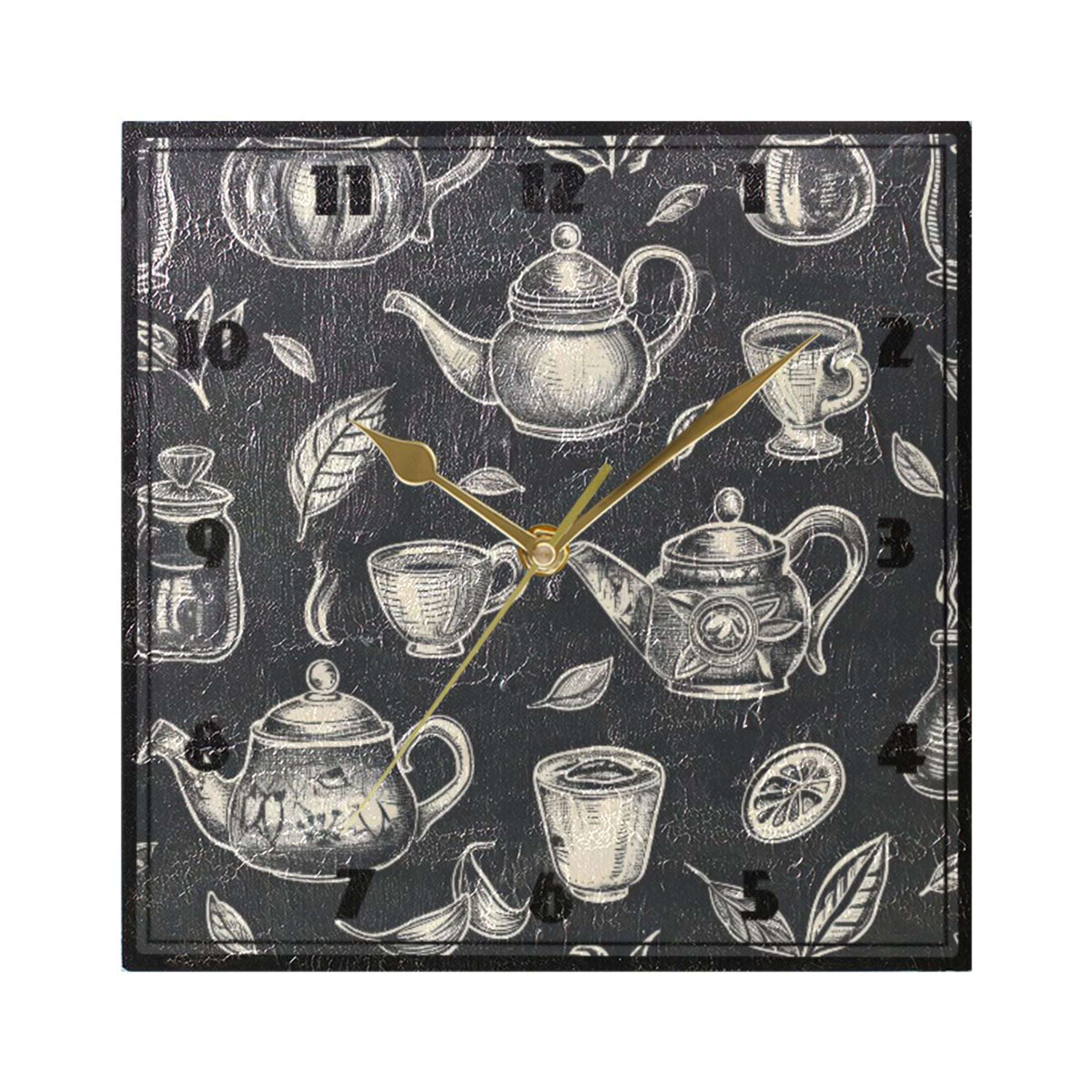 Tea Set with Tea Pots Wall Clock 7.78