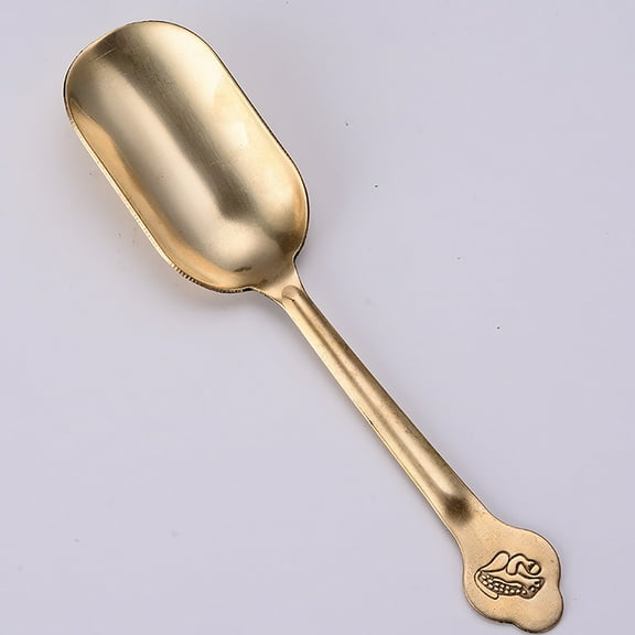 Tea Shovel Glossy Anti-scalding Copper Scooping Sugar Coffee Scoop