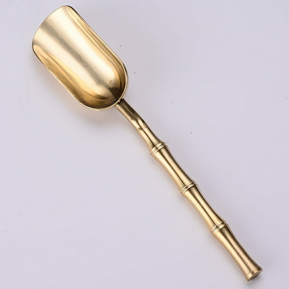 Tea Shovel Glossy Anti-scalding Copper Scooping Sugar Coffee Scoop