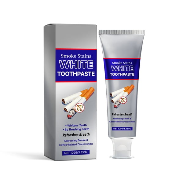 Tea Stain Remover Whitening Toothpaste, Tea Stain Remover Smokers Denture Coffee Stain Remover for Teeth Desensitizing, Removes Coffee, Tea, Wine & Smoking Stains, Strengthens Enamel