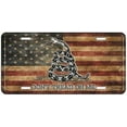 thumbnail image 1 of Tea Stained Distressed USA Gadsden Don't Tread On Me 6"x12" License Plate Sign, 1 of 1