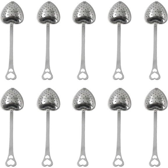 Tea Strainer Ball Sieve Infuser - Heart Shape Sieving with Handle for Bulk and Spices Flower Infusion Set Sachets Ceremony Accessorie