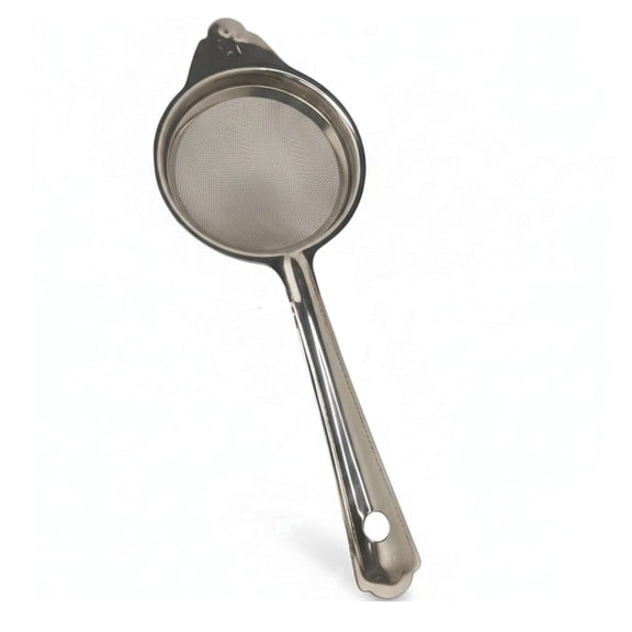 Stainless Steel Tea Strainer, Fine Mesh Food Sieve with Long Handle for Chai, Juice, and Coffee