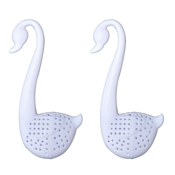 Tea Strainer - Tea Strainer for Loose Tea - Tea Infuser Strainer Steeper Holder - 2 pcs set - Tea Strainer Cute with Handle White + White