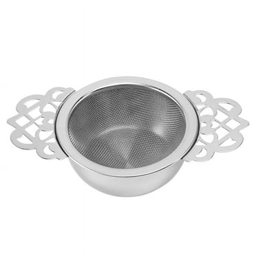 Empress Tea Strainers With Drip Bowls – 2pk Stainless Steel, Loose Leaf, Dishwasher Safe