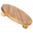 thumbnail image 1 of Tea Table Flowerpot Holder Round Coffee Tray Wooden Storage Base Shelf Plant Potted Racks, 1 of 6