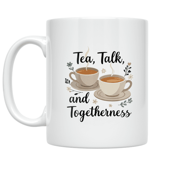 Tea Talk and Togetherness - Tea Lover - 11 oz Ceramic Coffee Mug