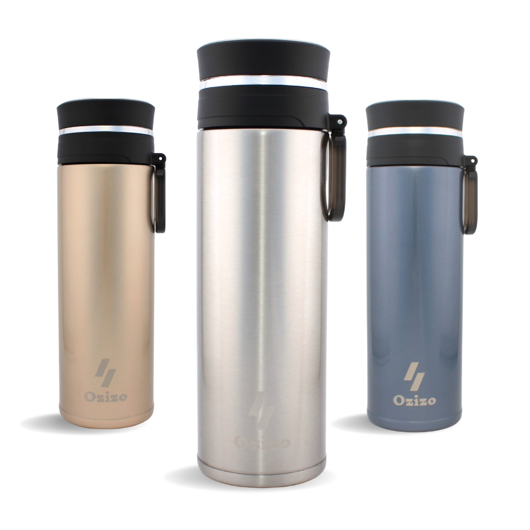 Tea Thermos with Infuser,Ozizo 18 oz Insulated Tea Flask, Stainless