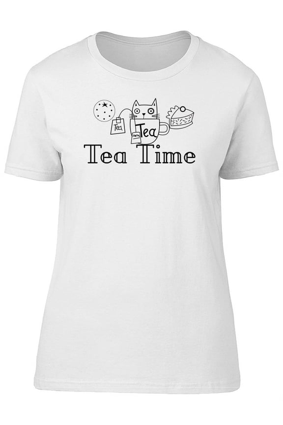 Tea Time Cat In Cup Tee Women's -Image by Shutterstock