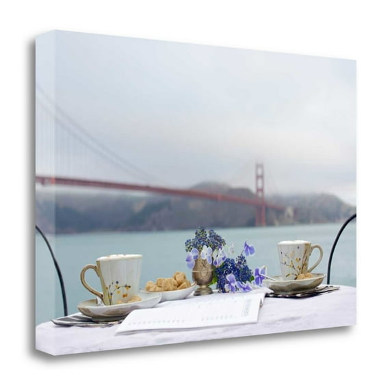 Tea Time For Two Golden Gate Bridge 2 Giclee Wrap Canvas Wall Art