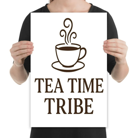 Tea Time Tribe Wall Art - Tea Lovers - 13x19 Poster Print - Kitchen Decor