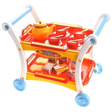 Afternoon Tea Time Trolley Cart Pretend Play Set For Tea Party
