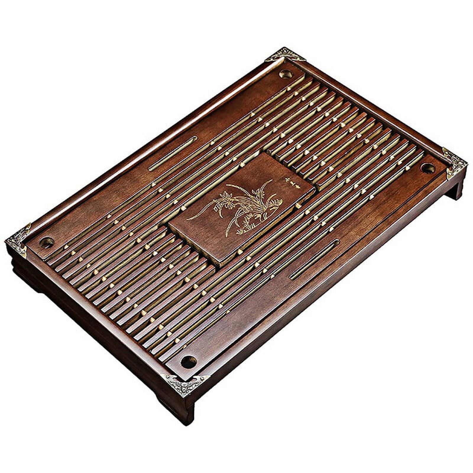 Tea Tray, Chinese Gongfu Tea Table Set with Water Storage Drainage
