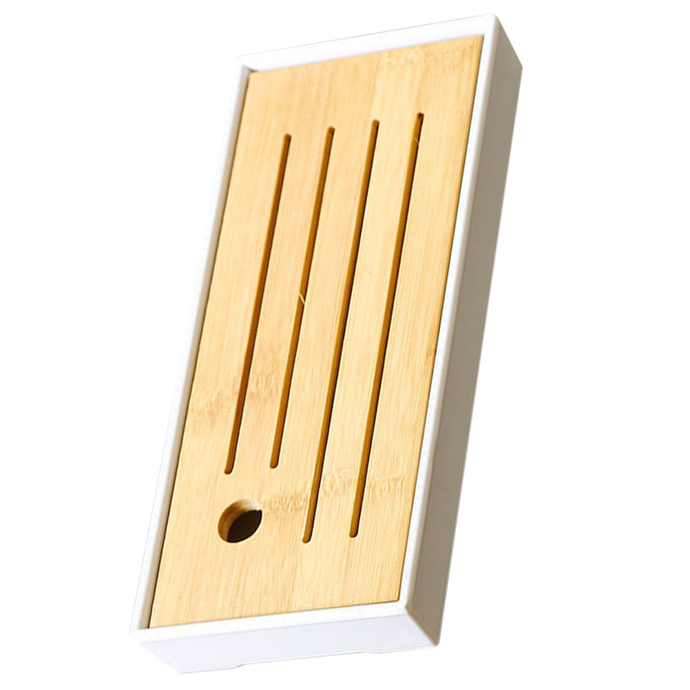 Tea Tray Wood Drain Board Dessert Serving Dish Drainer Drying Rack ...