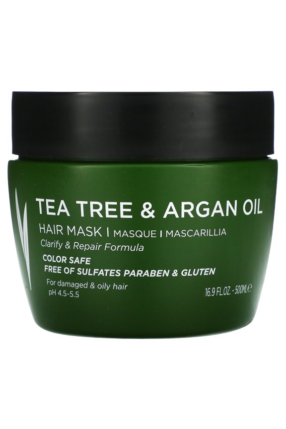 Tea Tree & Argan Oil, Hair Mask, 16.9 fl oz (500 ml), Luseta Beauty