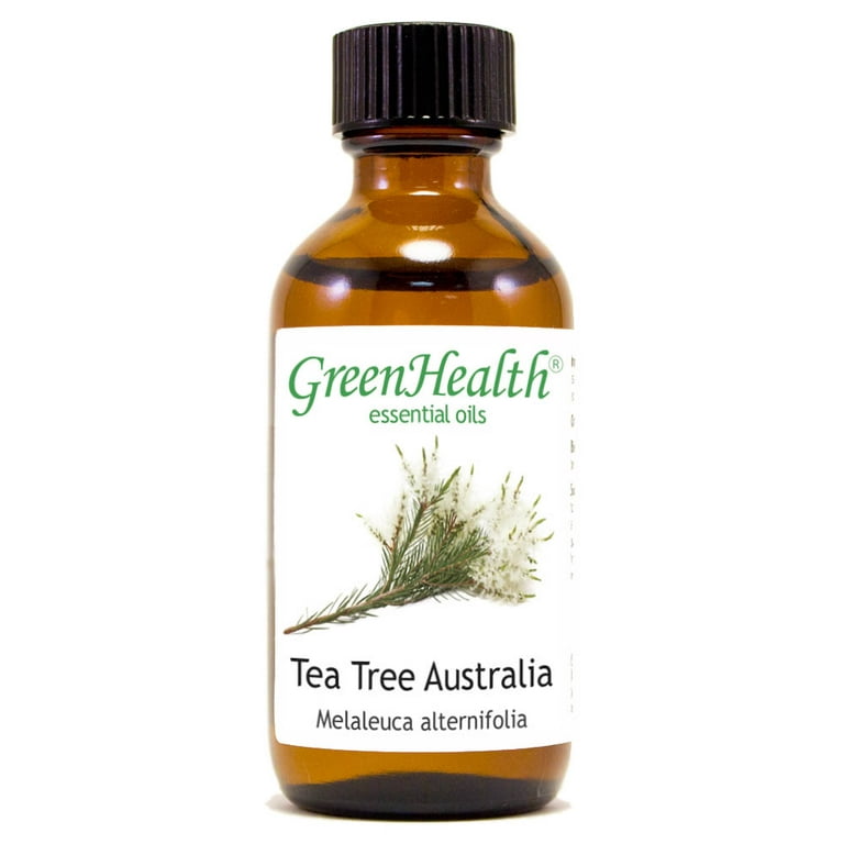 Tea Tree Australia Essential Oil - 2 fl oz (59 ml) Glass Bottle w/ Cap -  100% Pure Essential Oil by GreenHealth 