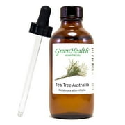 Tea Tree Australia Essential Oil - 4 fl oz 118 ml Glass Bottle w/ Cap & Additional Glass Dropper - 100% Pure Essential Oil by GreenHealth