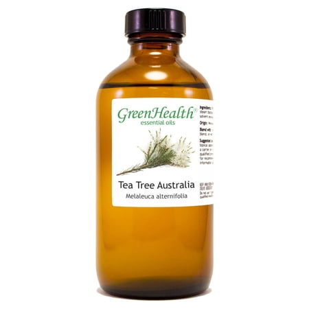 Tea Tree Australia Essential Oil - 8 fl oz (237 ml) Glass Bottle w/ Cap - 100% Pure Essential Oil by GreenHealth