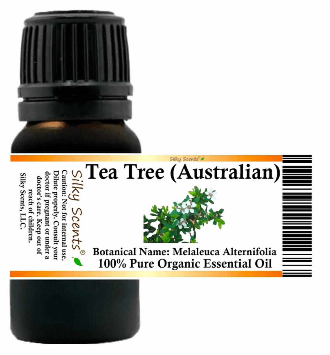Tea Tree Australian Organic Essential Oil 15 ml (1/2 fl oz) - 100% Pure and Natural by Silky Scents