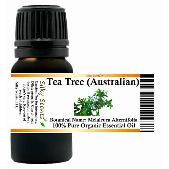 Tea Tree Australian Organic Essential Oil 15 ml (1/2 fl oz) - 100% Pure and Natural by Silky Scents