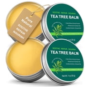 Tea Tree Balm for Skin 2 pack, Gently Soothes Sensitive and Dry Skin, Natural Plant Extracts, 1 oz Each