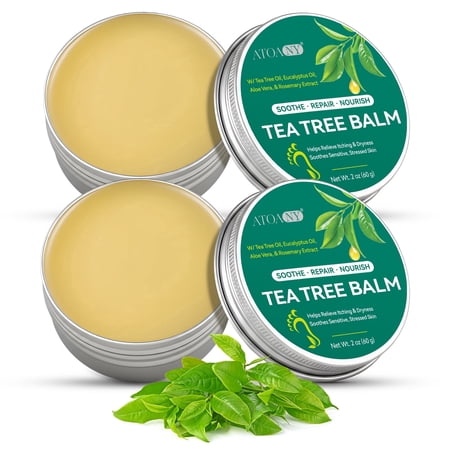 Tea Tree Balm for Skin (2 pack) - Helps Support Dry, Sensitive-Looking Skin, Natural Plant Extracts, 2 oz Each