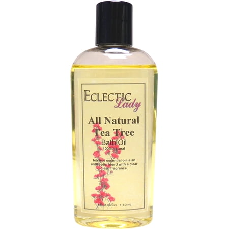Tea Tree Bath Oil - Scented Body Oil - Relaxing & Moisturizing Bathing Oil - Fragrance Body Oil For Dry & Rough Sensitive Skin - 4 oz