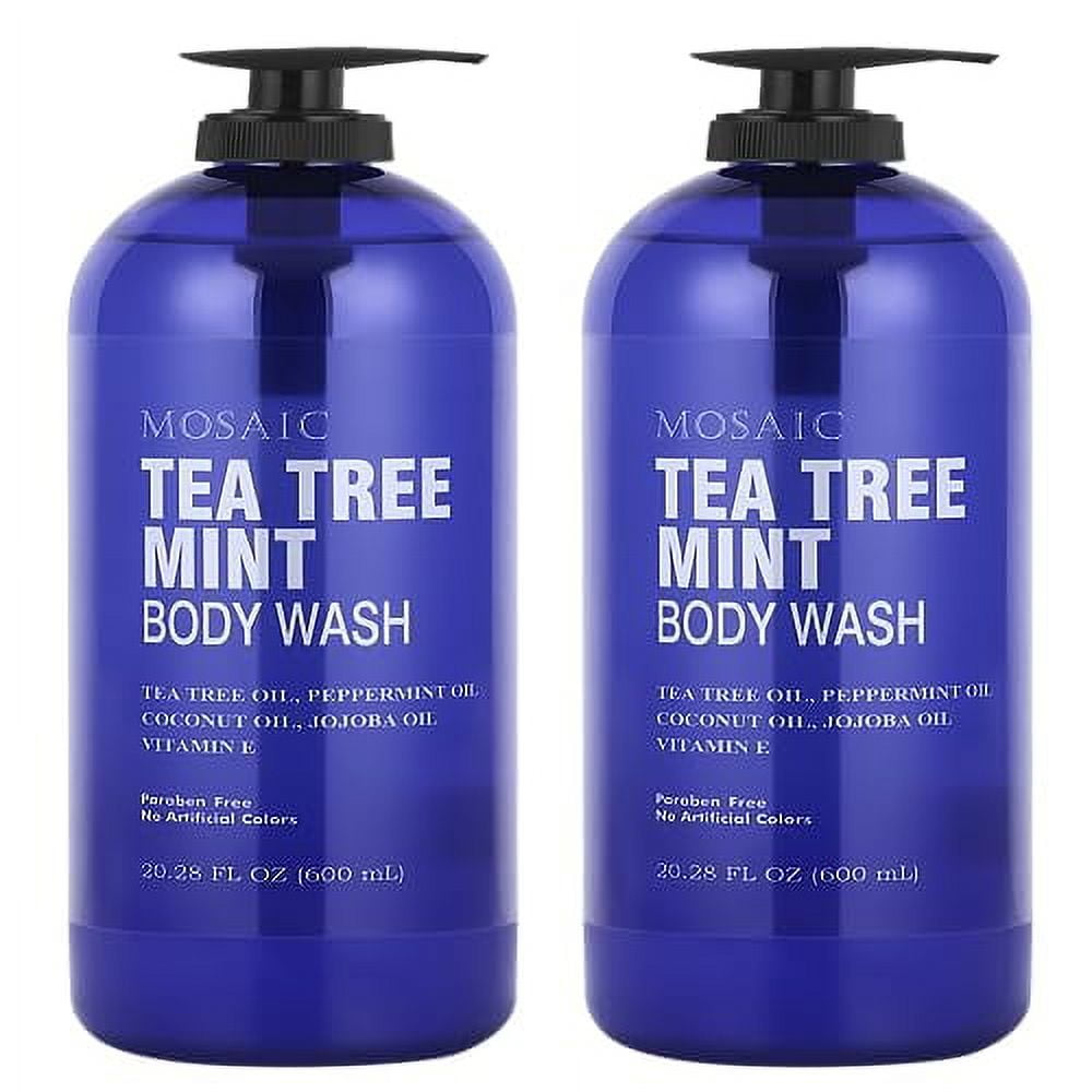Tea Tree Body Wash with Mint & Shower Gel with Vitamin E for Jock Itch
