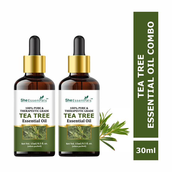 Tea Tree Essential Oil 100% Natural & Pure for Hair, Skin & Aromatherapy