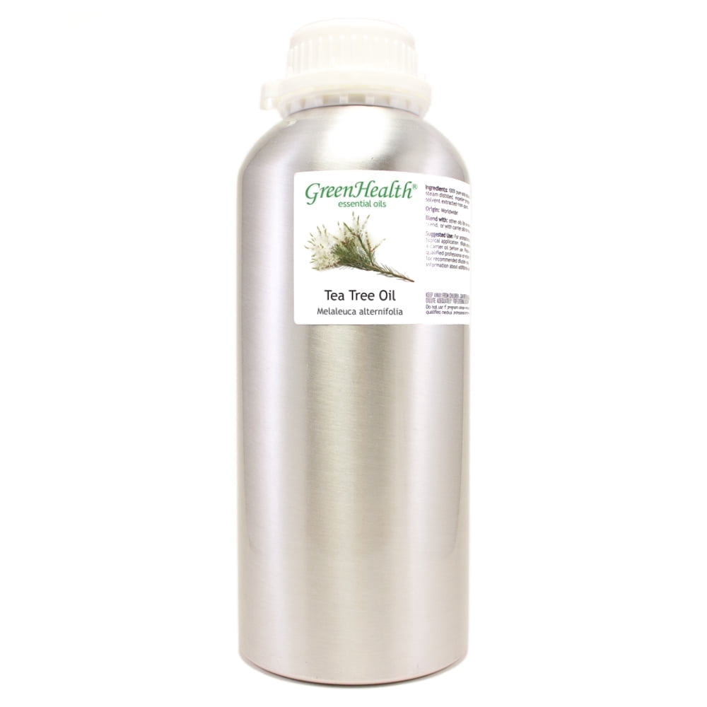 GreenHealth Tea Tree Essential Oil, 32 fl oz (946 ml) Aluminum Bottle w/ Plug Cap