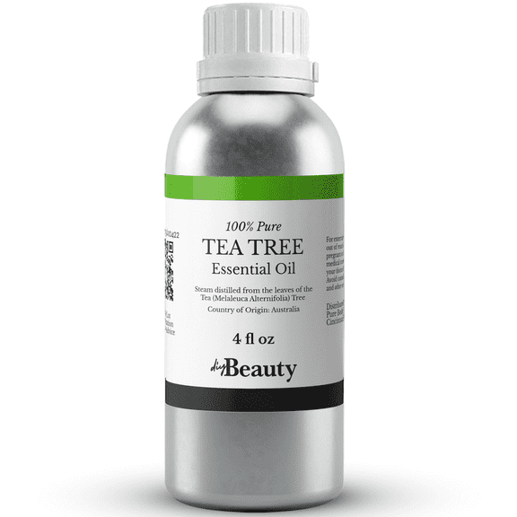 Tea Tree Essential Oil, 4 Fl Oz - 100% Pure & Organic for Skin, Hair, Face, and Scalp by DIYBeauty