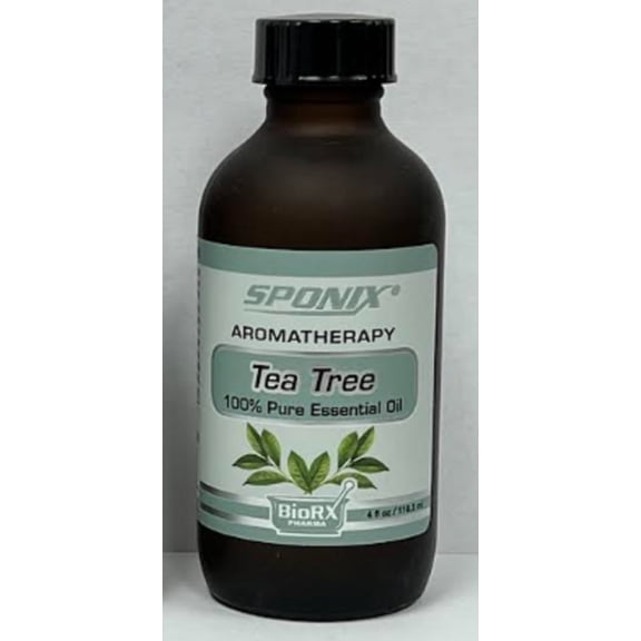 Tea Tree Essential Oil 4 oz (118 mL) Aromatherapy - Premium Grade - Made with 100% Pure Therapeutic Grade Essential Oils by Sponix