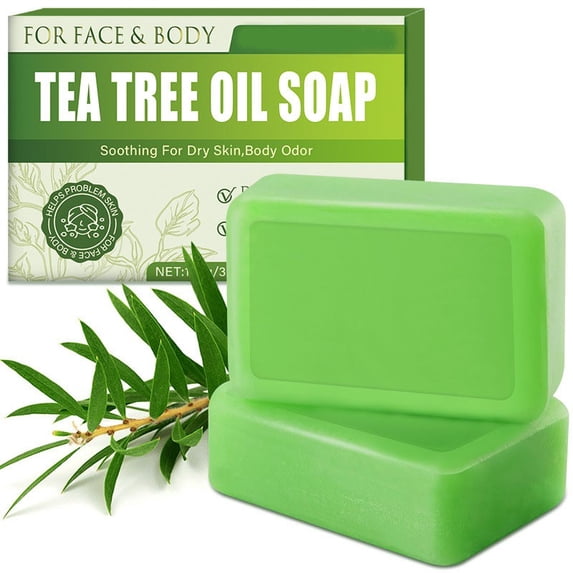 Tea Tree Essential Oil Handmade Soap for Face and Body, Oil-Control ...